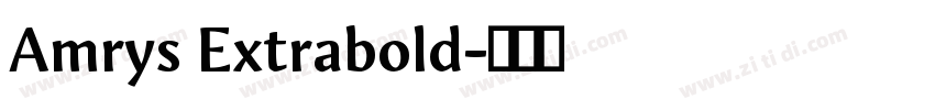 Amrys Extrabold字体转换